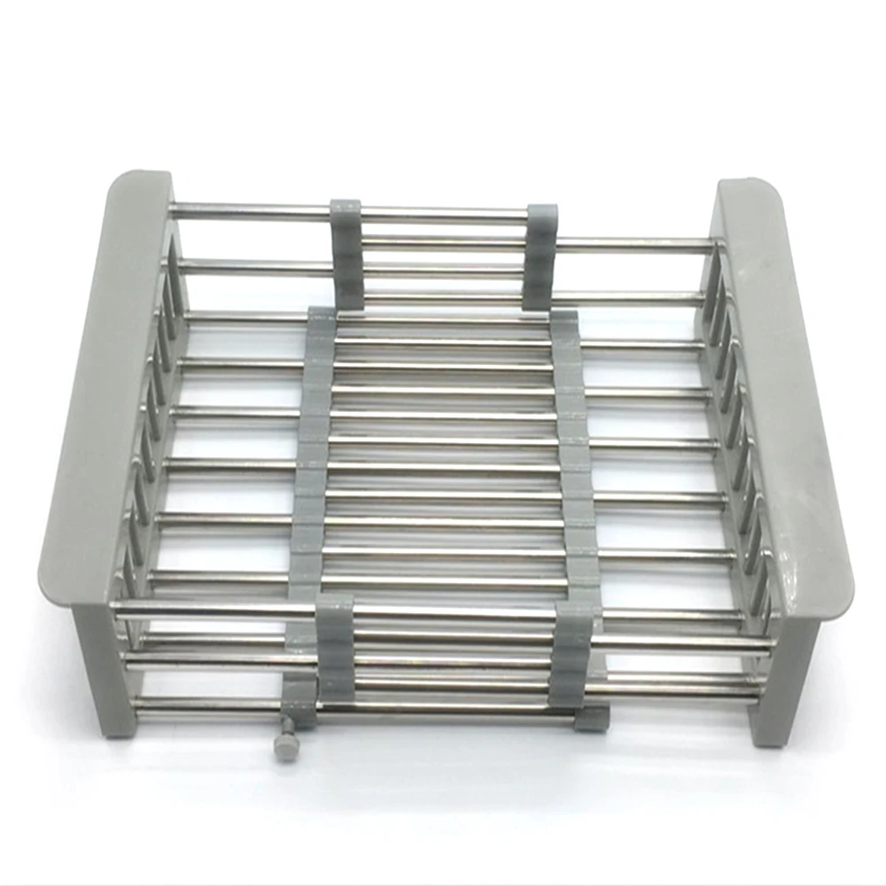 Телескопическая корзина для слива из нержавеющей стали полка раковины посуды