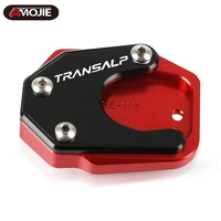 motorcycle kickstand foot side stand extension pad support plate for transalp 600 650 700 750 xlv 600 650 700 transal