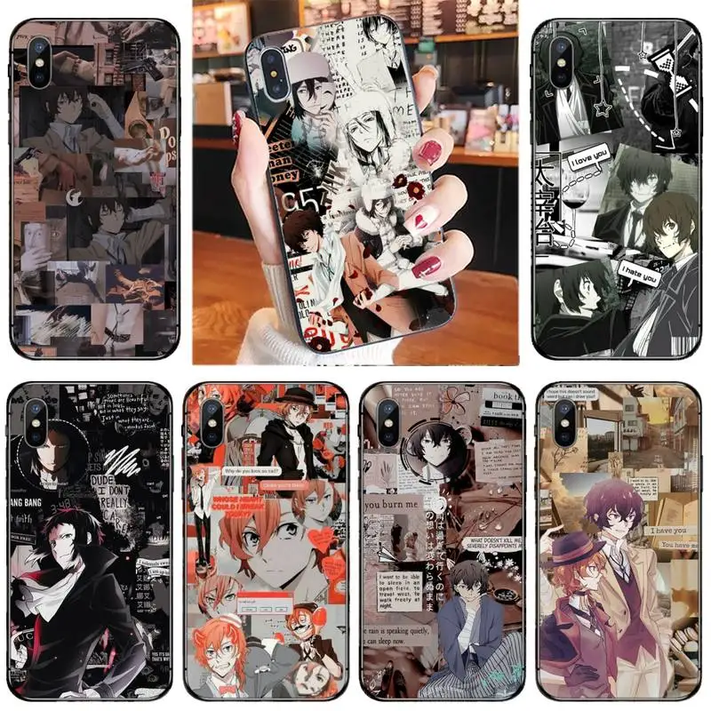 Мягкий чехол для телефона с аниме бродячие псы Bungou iPhone 11 12 pro XS MAX 8 7 6 6S Plus X 5S SE 2020