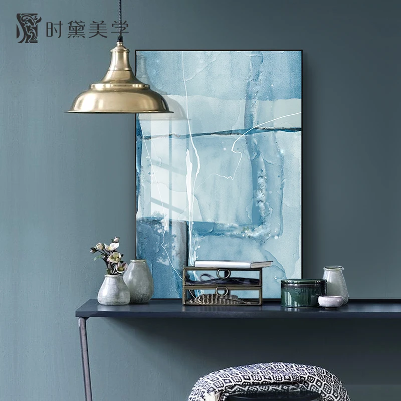 

Abstract Dream and the deep sea Canvas Painting poster and print Unique Blue Art Wall Picture for Living Room Bedroom Home Decor