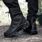 Ботинки мужские тактические зимние, военные ботинки до щиколотки, водонепроницаемая обувь в стиле пустыни, армии США, черные
