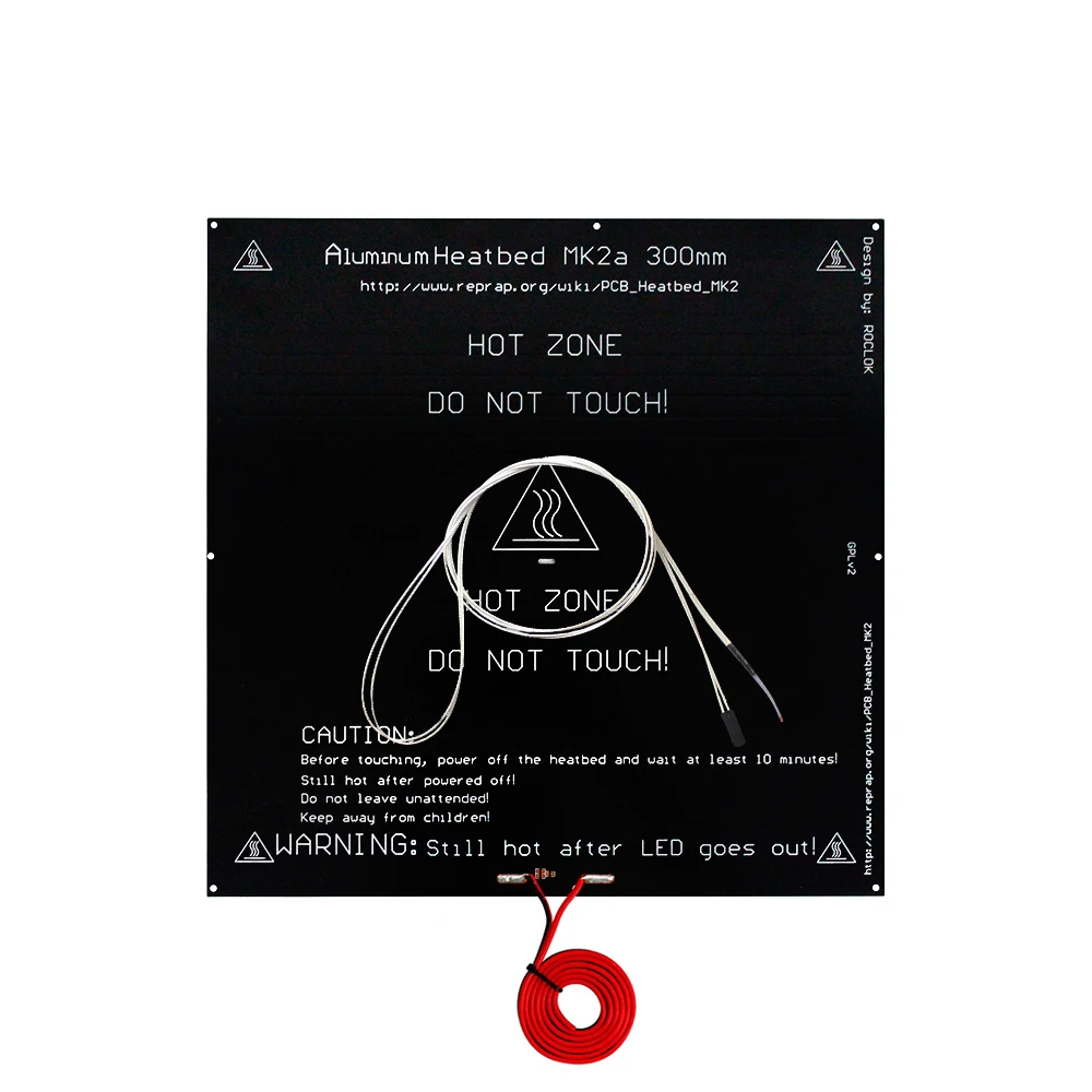 300*300*2 0 MK2A RepRap RAMPS 1 4 PCB Heatbed Plate светодиодный Резистор кабель 100k ohm термисторы heat bed