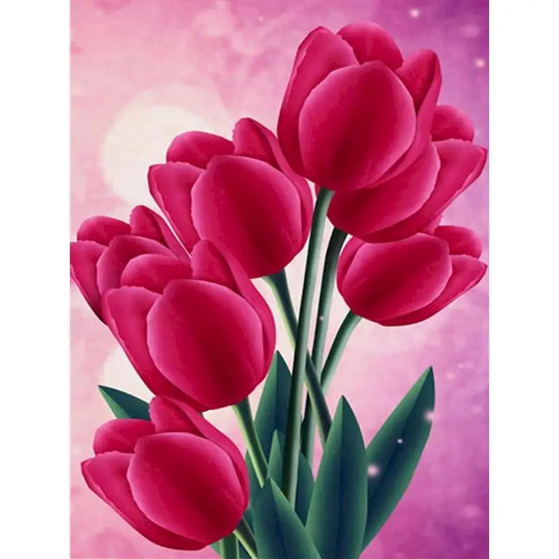 

Canvas Painting Gatyztory Flower lily Painting Oil Posters and Prints Colouring Gift Colorful Wall Art Pictures Home Decor