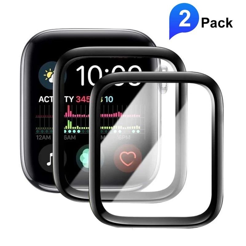 ПЭТ + ПММА 3D полноэкранная Защитная пленка для apple watch 5 4 38 40 44 42 мм мягкая с защитой