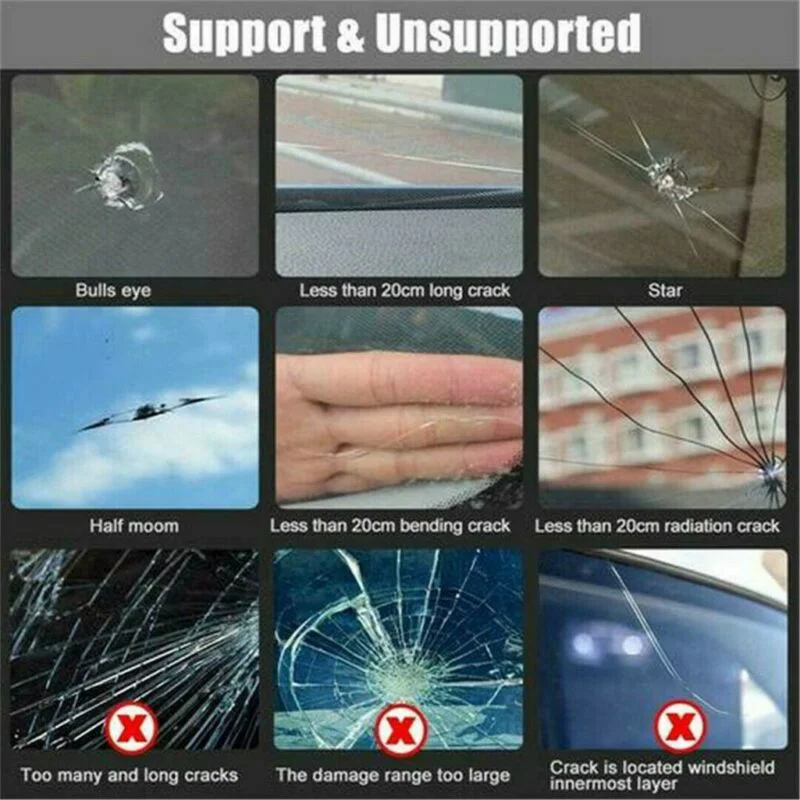 

Auto Glass Repair Tool Nano Restore Set Window Automotive Black Car Accessories Replacement Crack Chip Durable