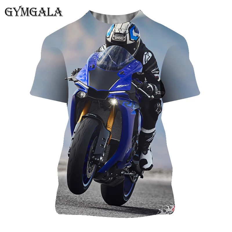 

Cool racing graphics T-shirt motorcycle 3D printed men's T-shirt summer fashion tops punk T-shirt men's plus size streetwear
