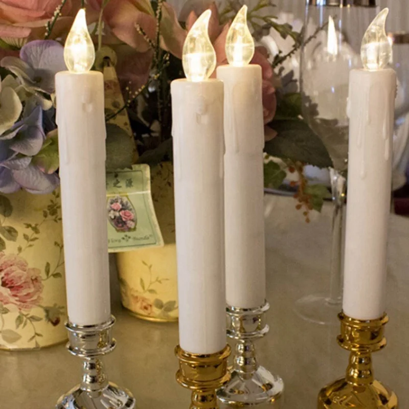 Одна пара длинный полюс электронная эмуляция свеча светодиодный беспламенные