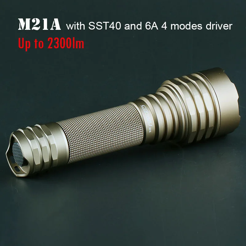 Светодиодный фонарик Convoy M21A Luminus SST40 высокомощный фонарь для пустыни загара лампа