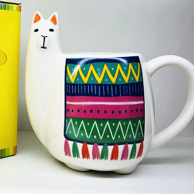3D Керамическая кружка-альпака креативная индивидуальная кружка для воды в виде