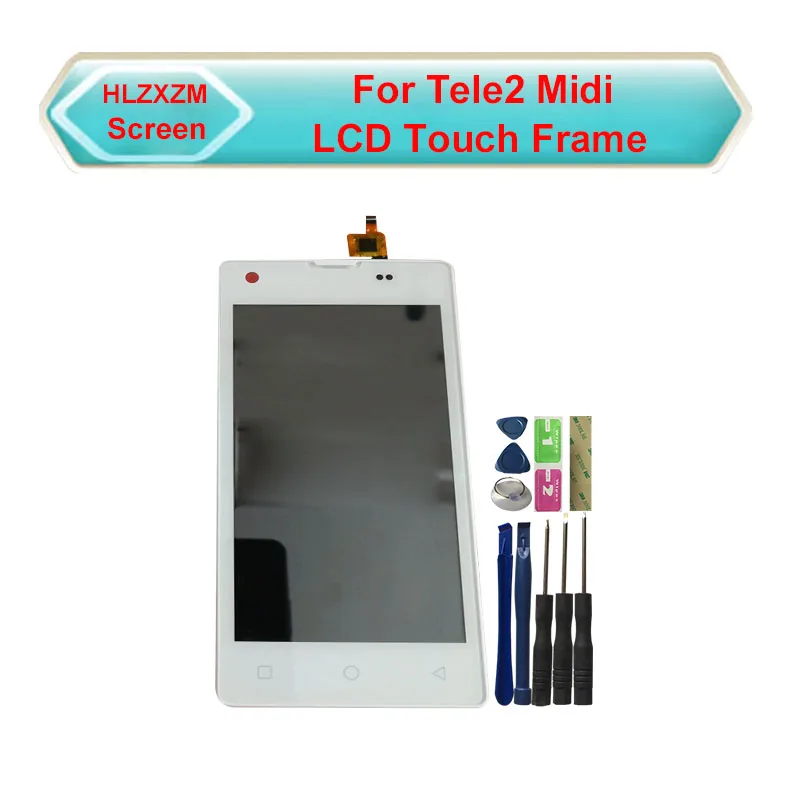 ЖК-дисплей с рамкой для Tele2 Midi сменный сенсорный экран дигитайзером инструменты