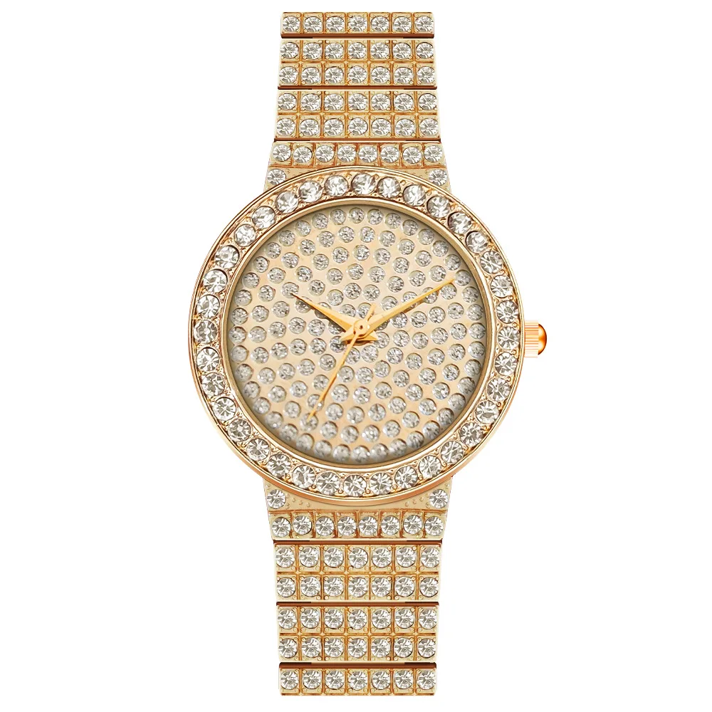 

Women's Full Diamond Fashion Bracelet Watch Fashion Steel Belt Starry Ladies Quartz Watch