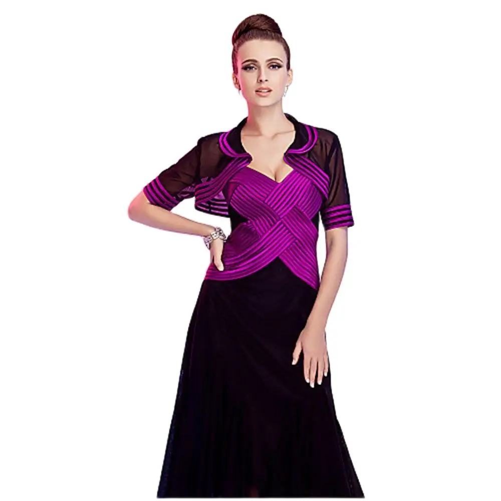 

Fabulous Elegant Purple Mother of Bride Dresses Sweetheart with Jacket Pleat Embellished Knee Lenght Chiffon Formal Dresses