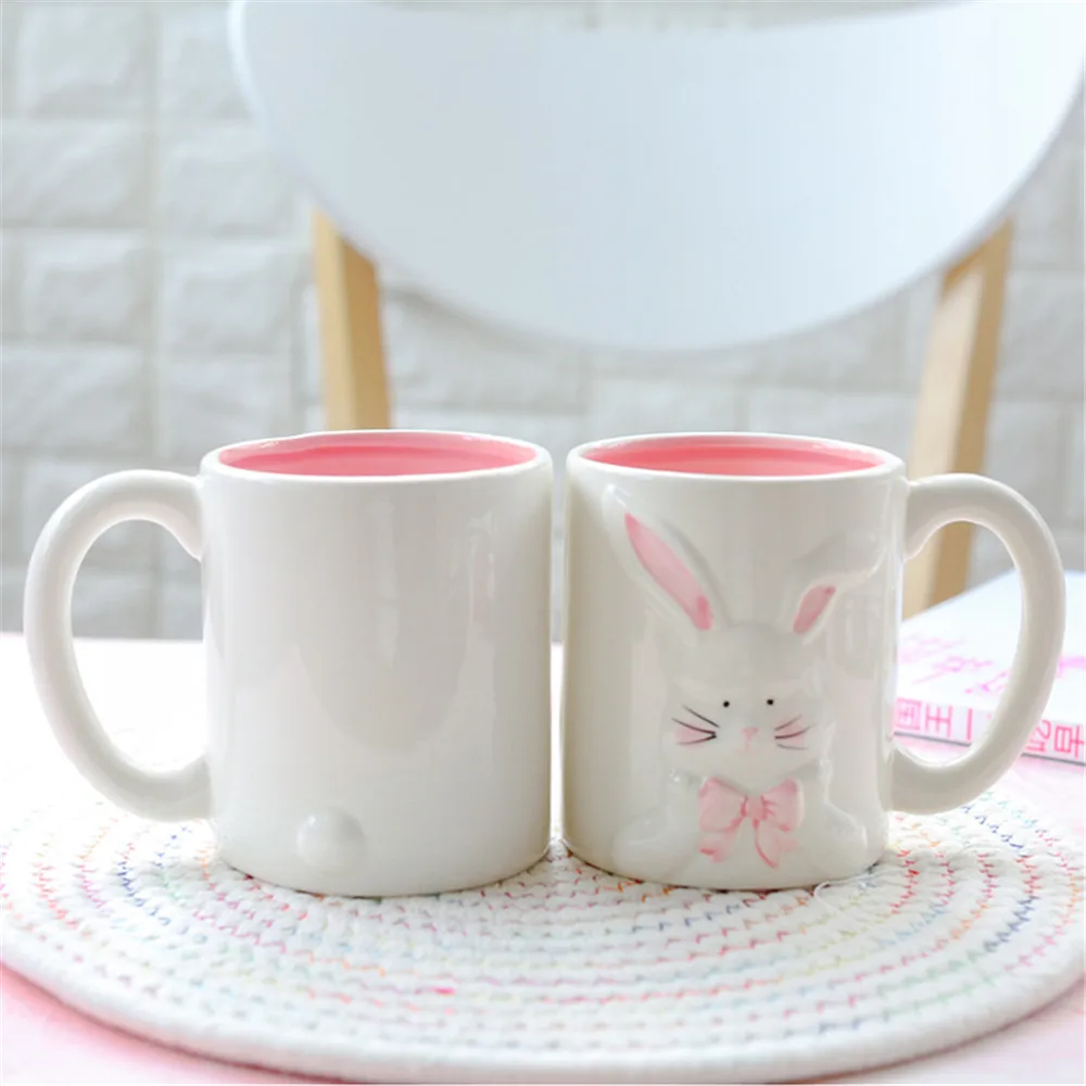 Милый кролик керамическая кофейная кружка для завтрака кофе молока чая чашки