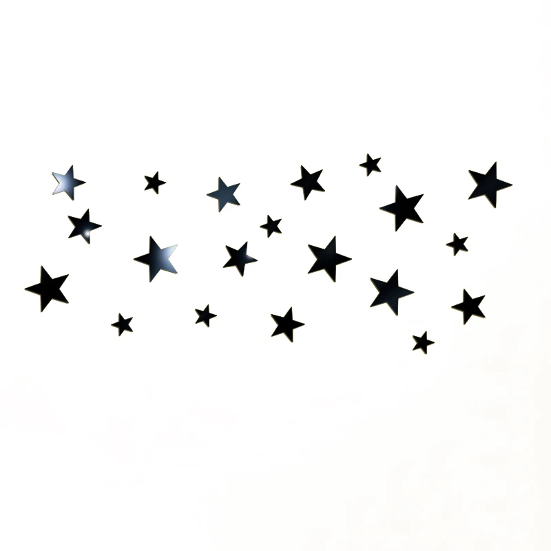 Съемные DIY Звездные художественные акриловые зеркальные настенные наклейки фон