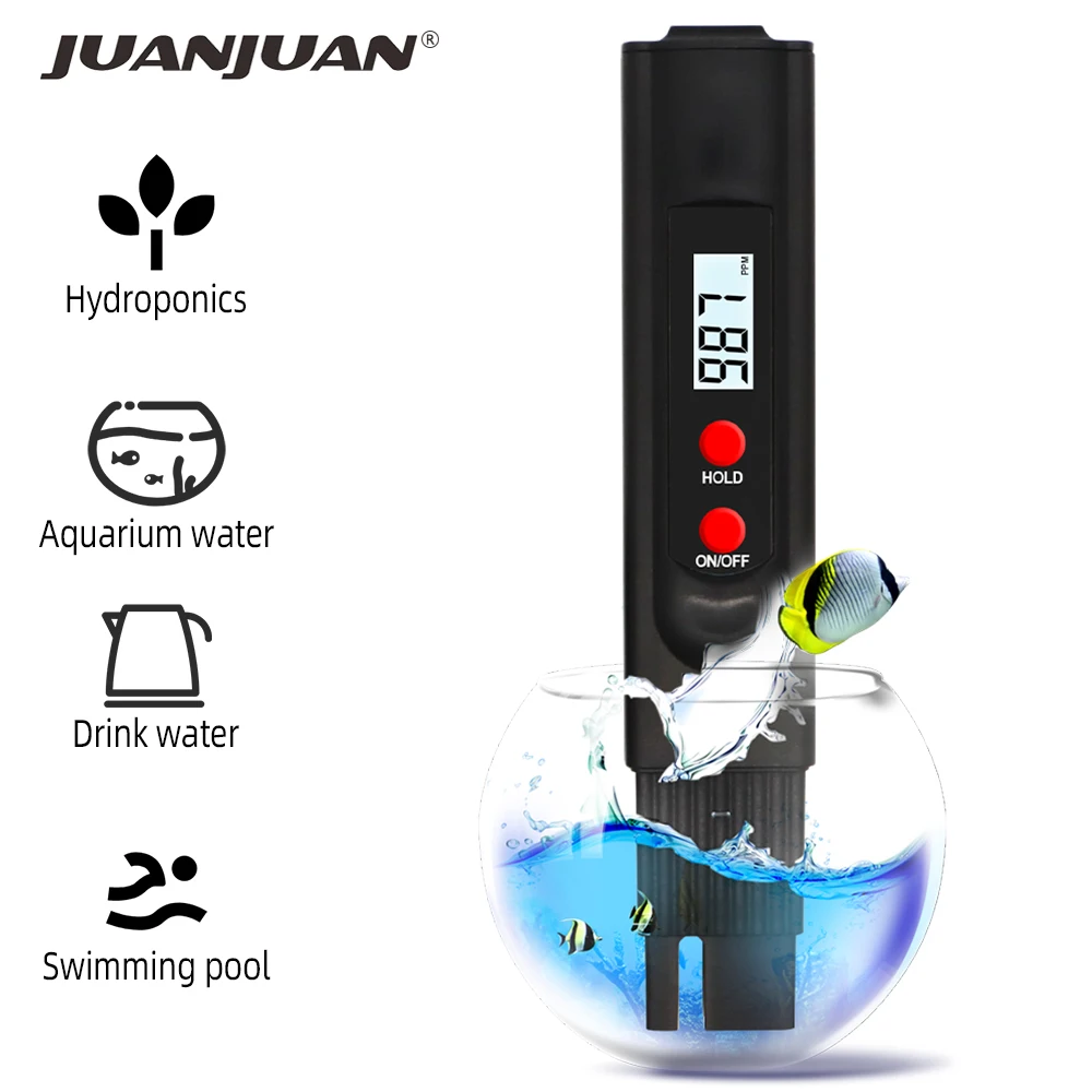 

TDS Meter Portable Digital TDS Pen Meter Water Quality Purity Tester High Precision 0-9990 ppm Drinking Aquarium Water Monitor
