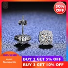 LESF 0,5 Ct моиссан алмаз 925 серебряные серьги для женщин серьги-гвоздики милый романтический Тип обручальные кольца, подарок, изящное ювелирное изделие