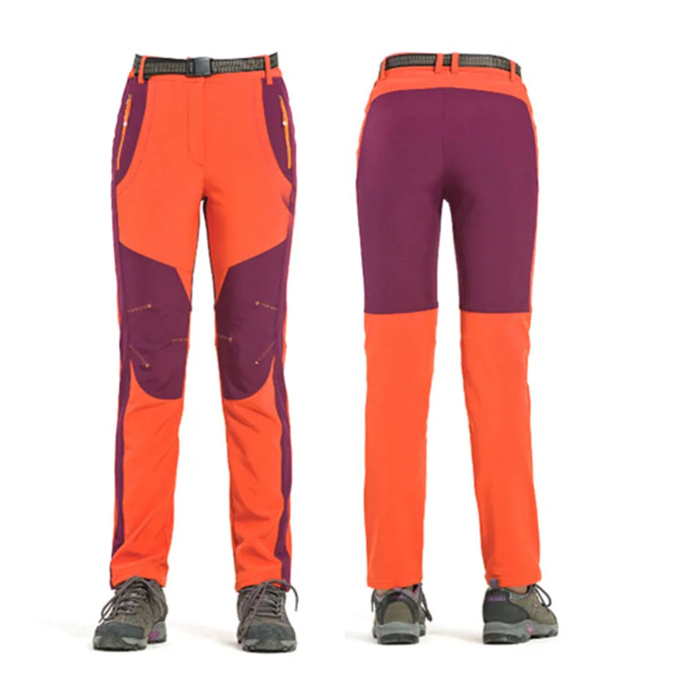 Women orange Мужские 4XL новые штаны для походов, походов, рыбалки, кемпинга, альпинизма, бега, брюки размера плюс, больше размера d, водонепроницаемые штаны для улицы - Цвет: Women orange