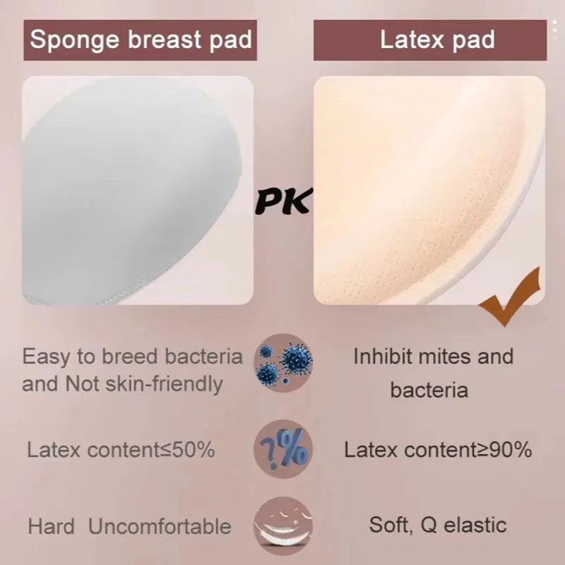 

Dropshipping Vip Link 3pcs Latex Bra Seamless Bras For Women Underwear BH Push Up Bralette With Pad Vest Top Bra