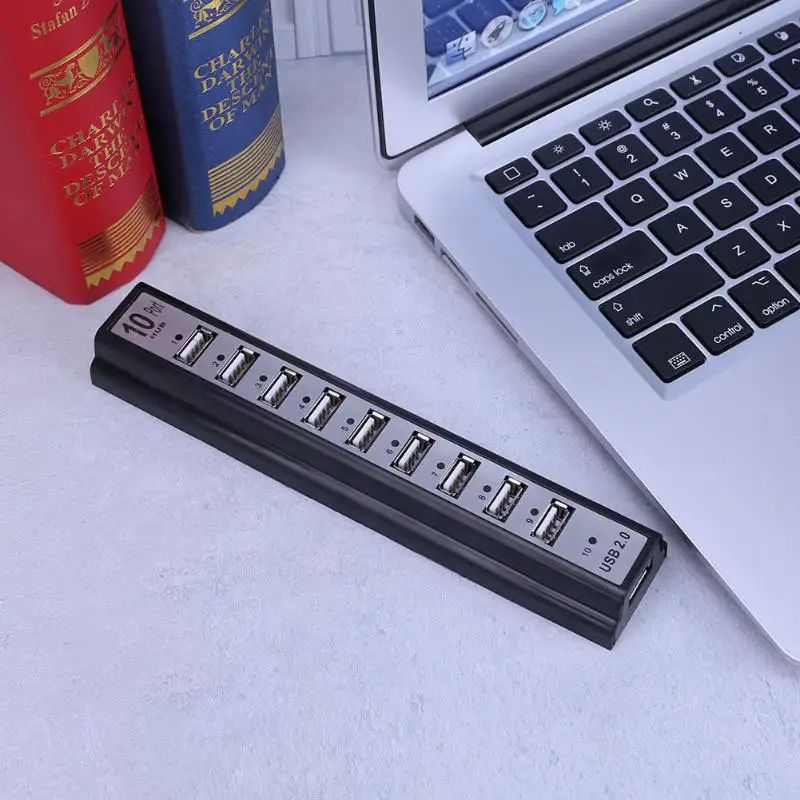Portable Multi HUB Splitter 480Mbps High Speed 10 USB2.0 Ports Extender Adapter Hub EU for Computer Laptop | Компьютеры и офис