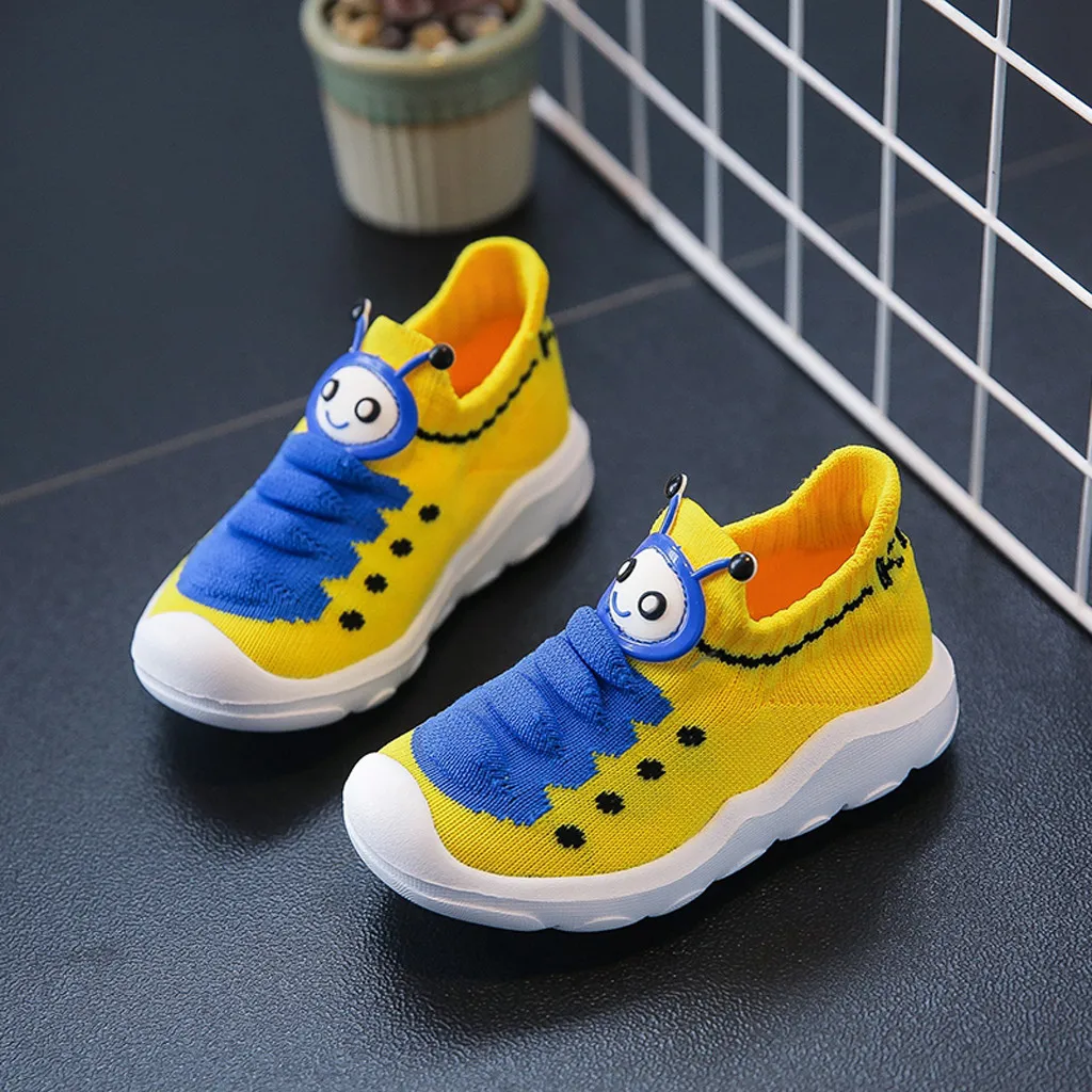 Детские кроссовки для маленьких девочек и мальчиков с милым рисунком спортивные
