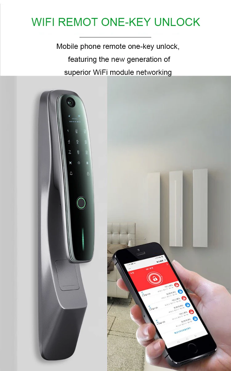 Умный дверной замок Qlueng S918 с Wi-Fi цифровым приложением для дома паролем и