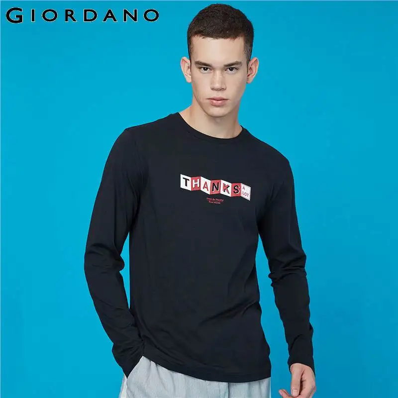 Giordano мужская водолазка с длинными рукавами и круглым воротом из натурального