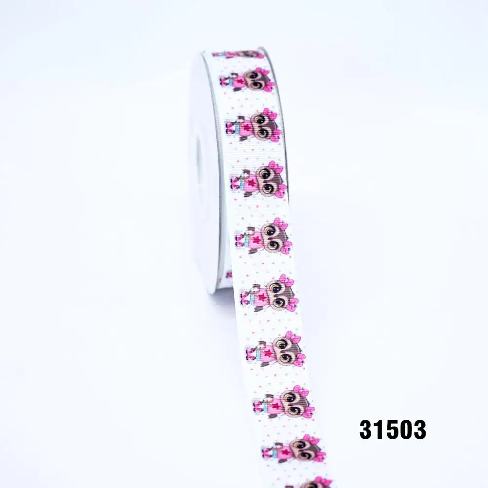 31503 DIY ремесло поставляет мультфильм персонаж напечатанный grosgrain ленты, атласная лента 50 ярдов. 31502 - Цвет: 31503