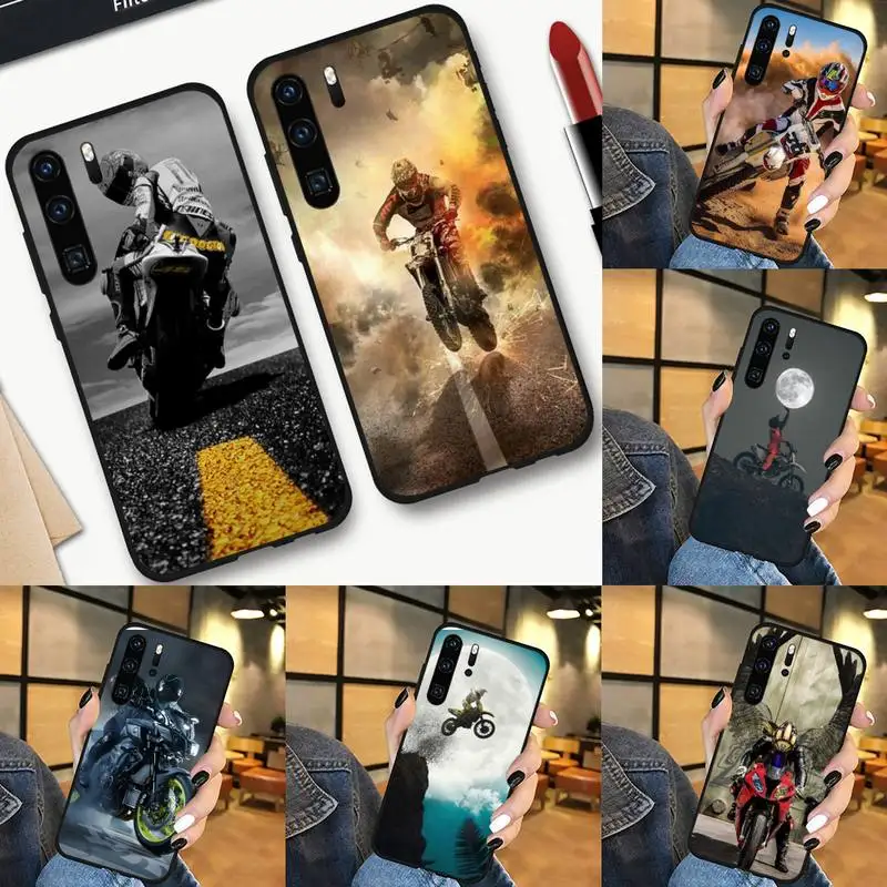 

Moto Cross Motorcycle Sports Phone Case For Huawei NOVA 2 2i 2s 3i 4 4e 5 plus P10 lite 20 P20 pro honor10
