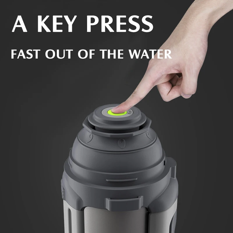 Вакуумный термокувшин из чистого титана портативный дорожный изолированный