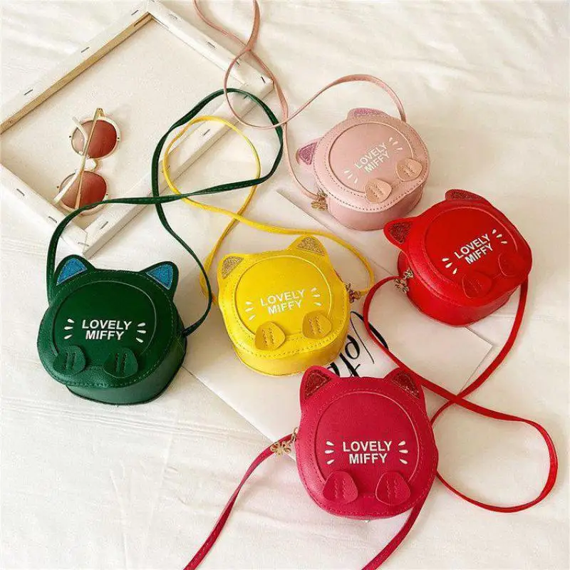 

Children's Bag 2021 New Girl's One Shoulder Bag Cute Cartoon Cat Bag Girl's Princess Messenger Bag Handbag Women Bag Purse