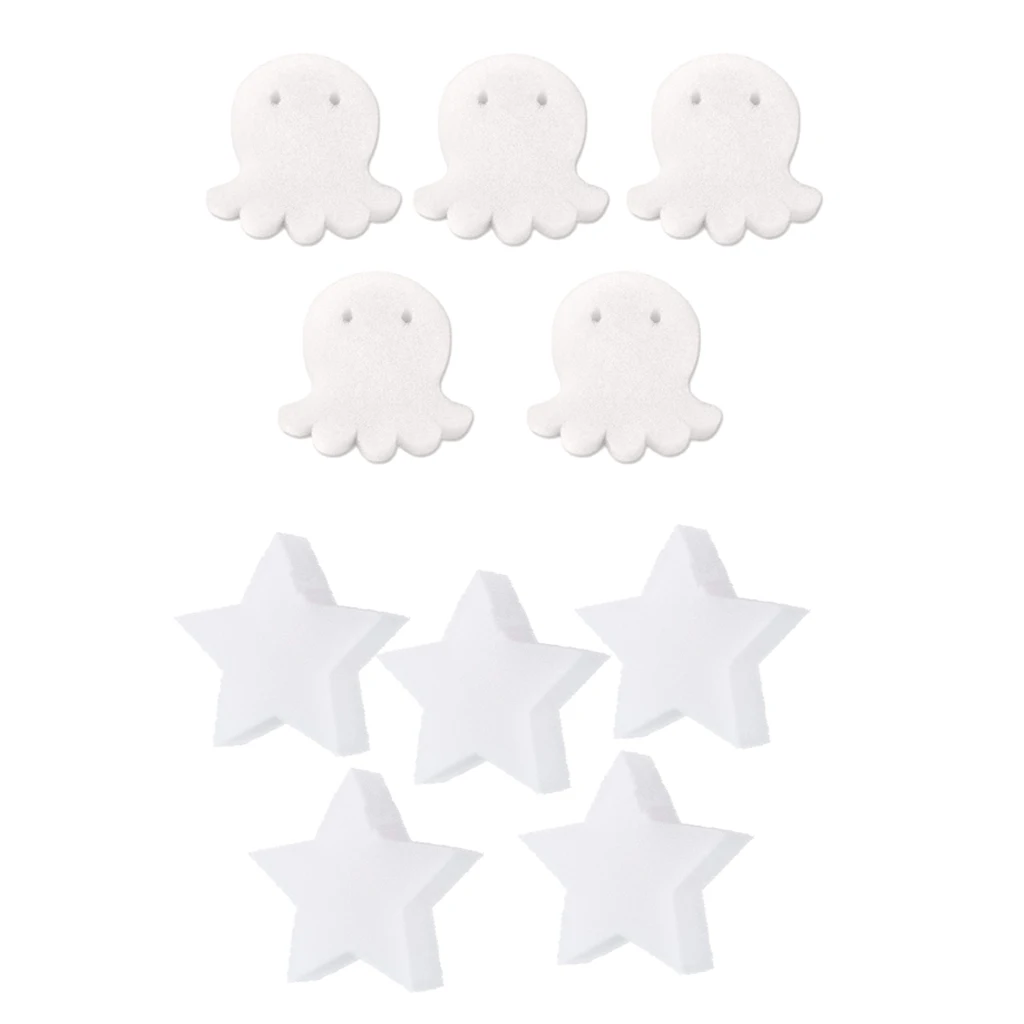 

5 Pack Oil Absorbing Sponge Spa Scum Sponge for Hot Tub Swimming Pool - Star / Octopus