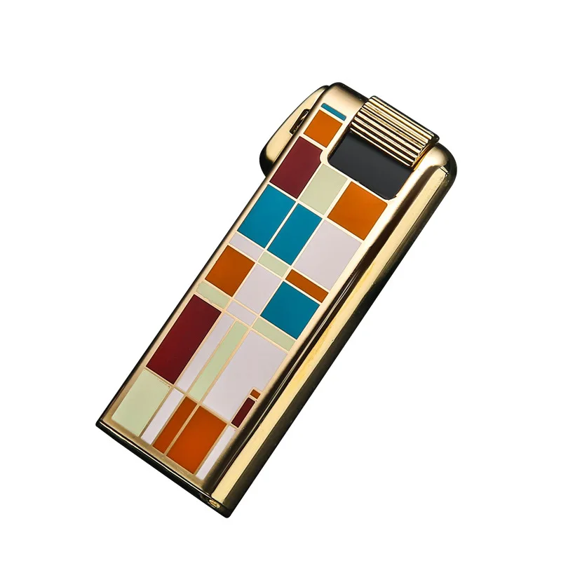 

New Metal Butane Gas Cigar Pipe Lighter Multifunctional Turbine Oblique Fire Lighter Cigar Accessories Gadget Men’s Gift