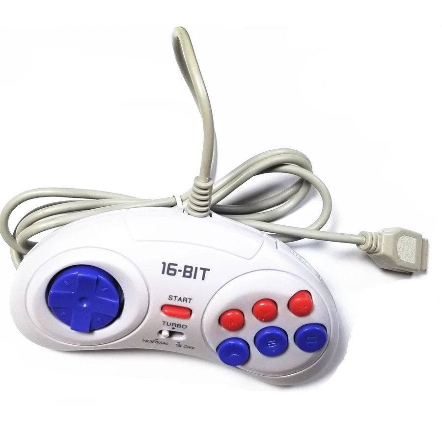 Бесплатная доставка 1/2 шт. проводной игровой контроллер для SEGA Genesis 6 кнопок