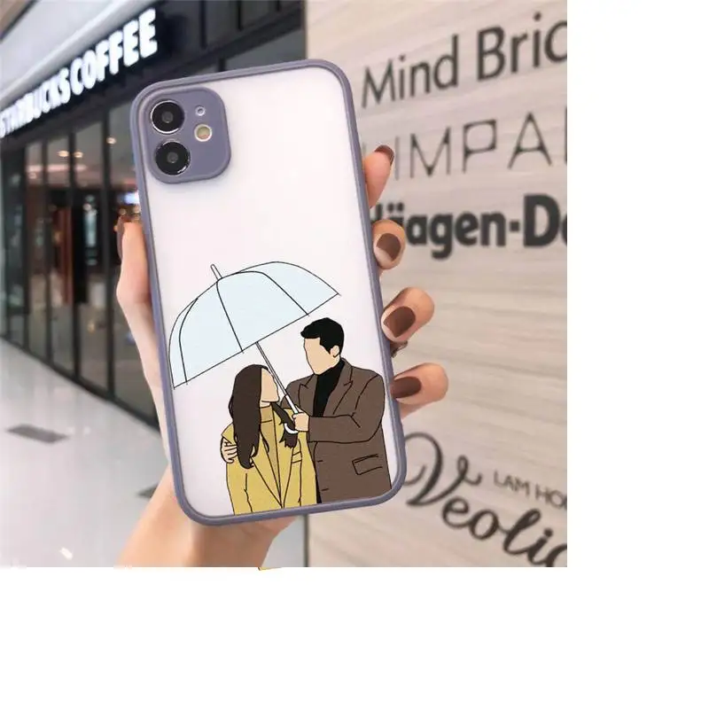 

Illustration art boy girl Phone Case Matte For iPhone 12 Mini 11 Pro XR XS Max 7 8 Plus X Hard PC Back Cover