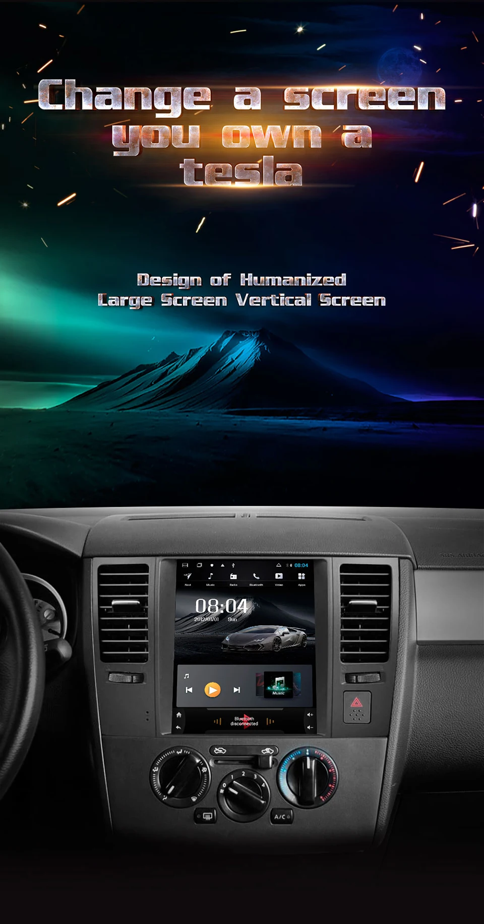 Android 9,0 2G ram 32G rom 4G LTE Автомобильный gps мультимедийный стерео радио p для Nissan Tiida Pulsar vetical плеер навигационная система