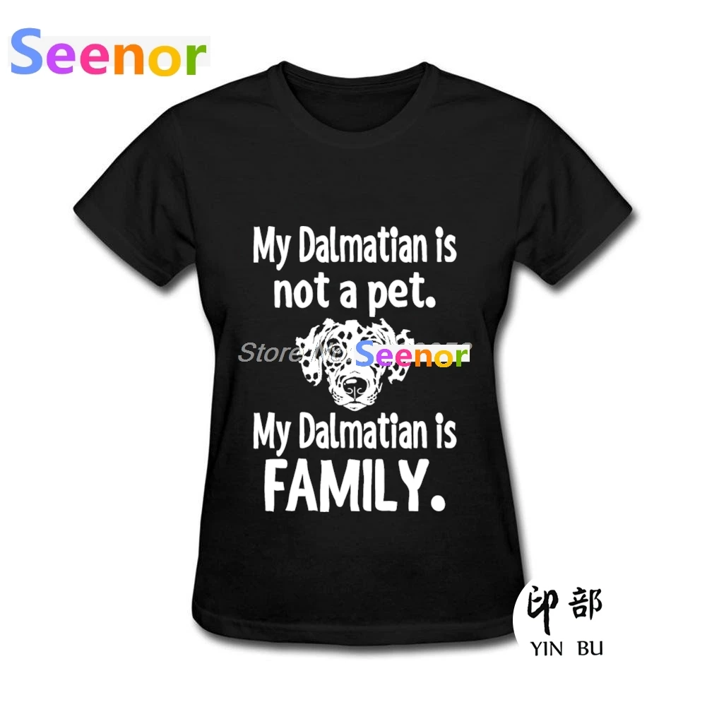 Новый стиль женские футболки на заказ мой далматин семейная Модная хлопковая