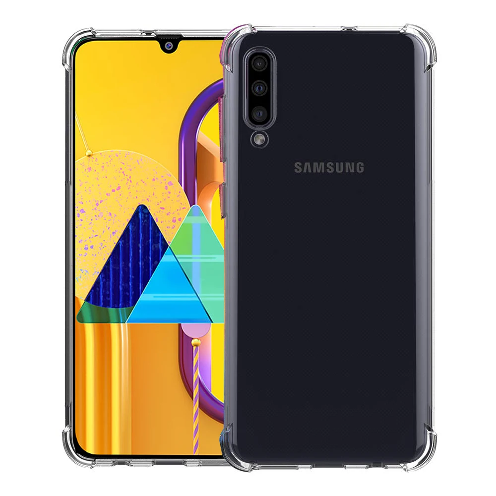 Прозрачный чехол с подушкой безопасности для Samsung M30S мягкий силиконовый из ТПУ