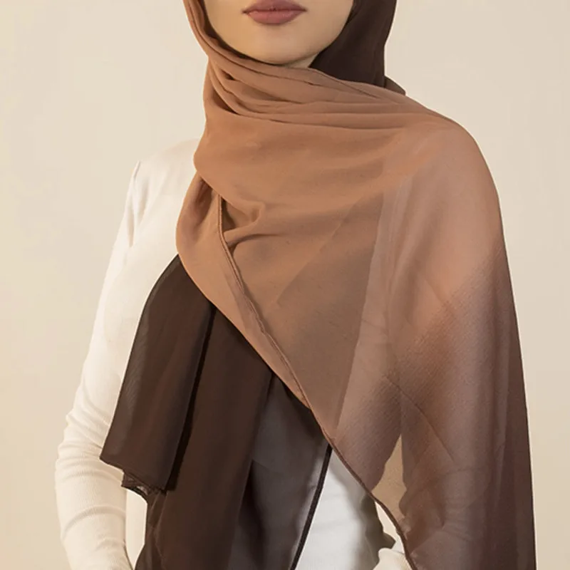 

Chiffon Hijab print fading pearl chiffon scarves Malaysian long scarf hijab muslim headscarf solid colors fashion scarf women