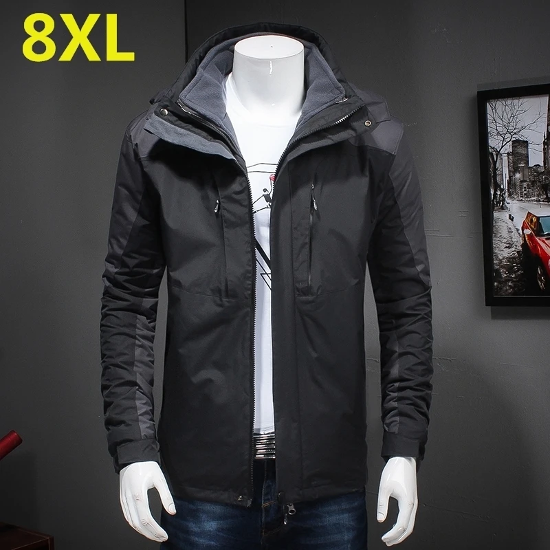 high quality 10XL 8XL 6XL 5XL 4X Man Winter Waterproof Two-in-one Jacket...