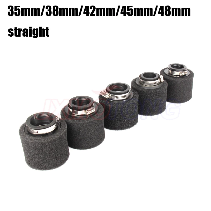 

Черный Поролоновый воздушный фильтр с прямой шеей, 35 мм, 38 мм, 42 мм, 45 мм, 48 мм, губчатый очиститель для мопеда, скутера, CG125, 150cc, грязевого питба...