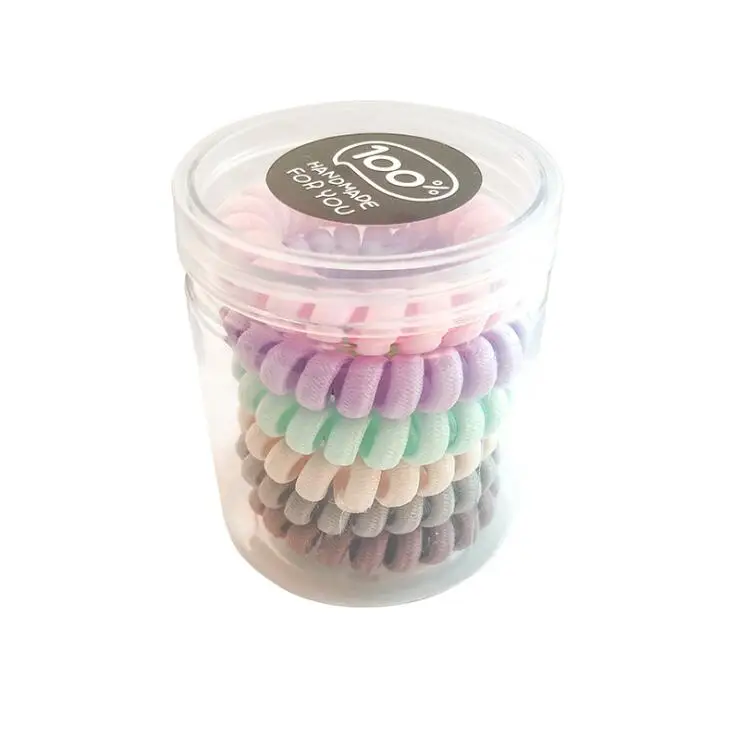 Candy Color Новое поступление, женский милый галстук для волос с кольцом для телефона в коробке, модные резинки для волос для девушек, милые резинки, Женские базовые аксессуары для волос - Цвет: Candy Color