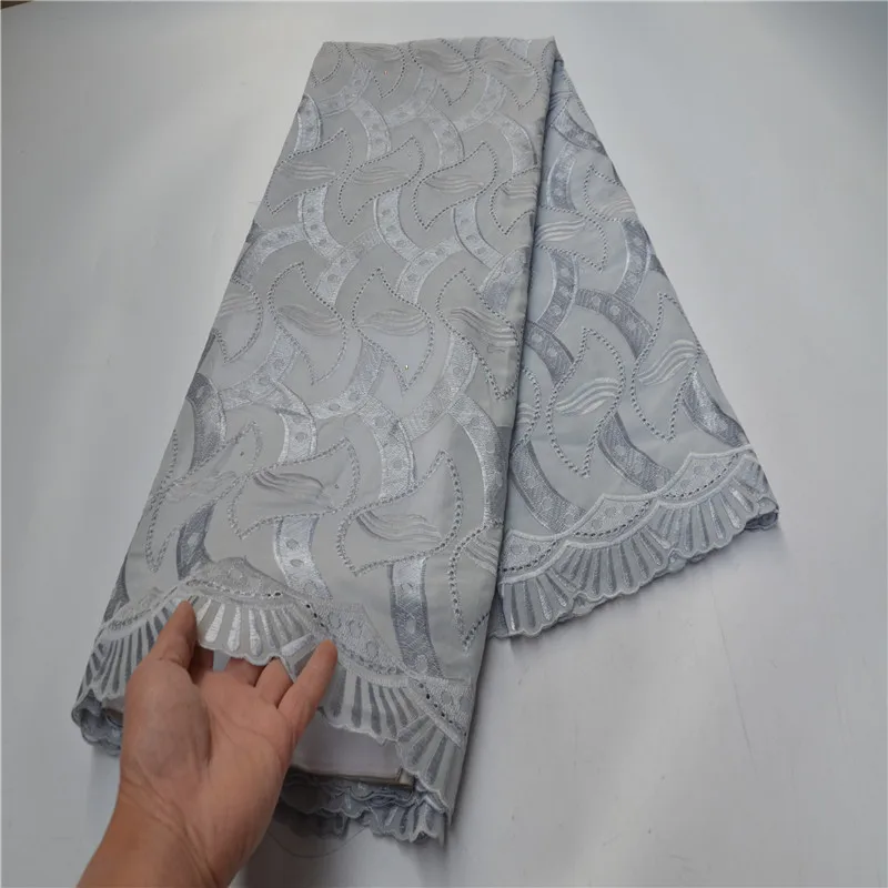 

New Arrival Fabric Swiss Voile In Switzerland Lace Fabric Embroidered Cotton Fabrics Laces Cloths Party Women Dress CP882