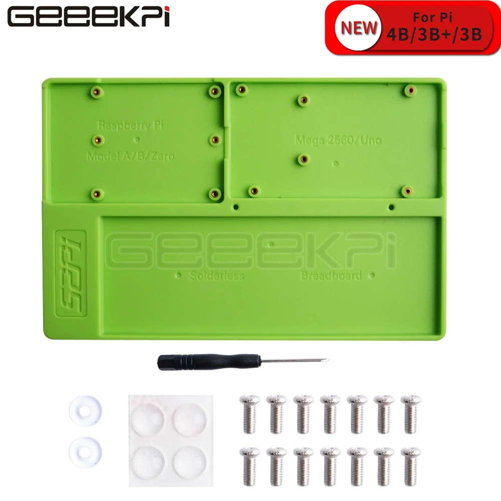 Держатель платформы для экспериментов GeeekPi ABS макетная плата Raspberry Pi 4 B / 3B + 2B Zero/W