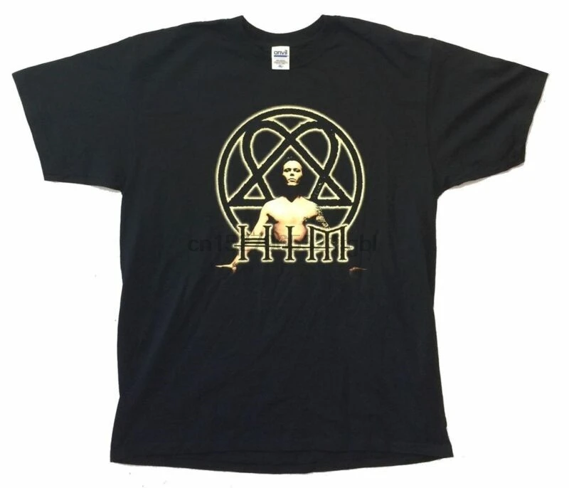 

Him H.I.M. Photo Ville Valo Fall Tour 2005 Usa Cdn Black T Shirt New Official(1)