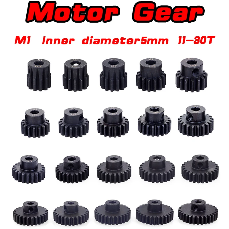 M1 5 мм 11T 12T 14T 15T 17T 18T 20T 21t 22T 24T 25T 26T 28T 30T черная стальная металлическая Шестерня