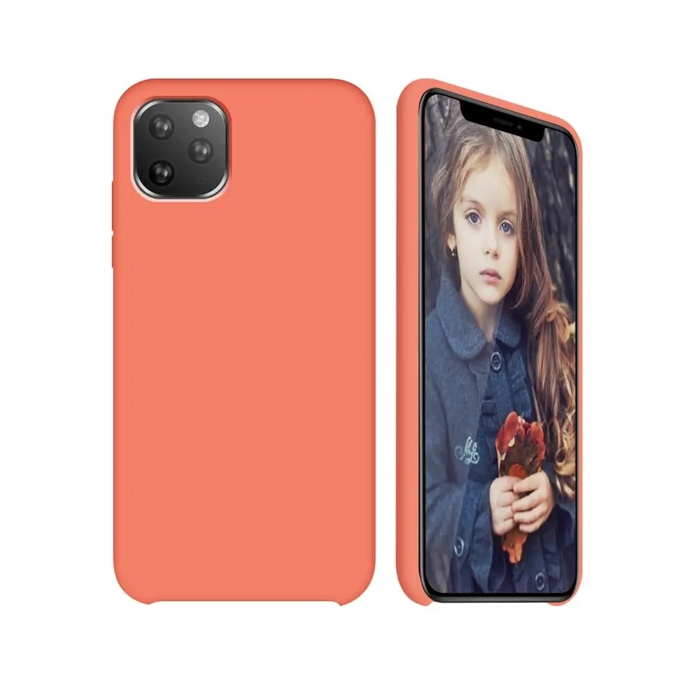 orange Чехол Arvin для iPhone 11 Pro Max, чехол из жидкого силикона, мягкая подкладка из микрофибры, толстый чехол для iPhone 11 Pro - Цвет: orange