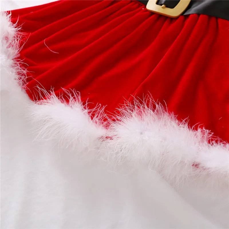 

Toddler Kids Baby Girls Autumn Dresses Christmas Xmas Princess Party Dress Fleece Outfits Dress Cute Dress For Baby Girl Winter