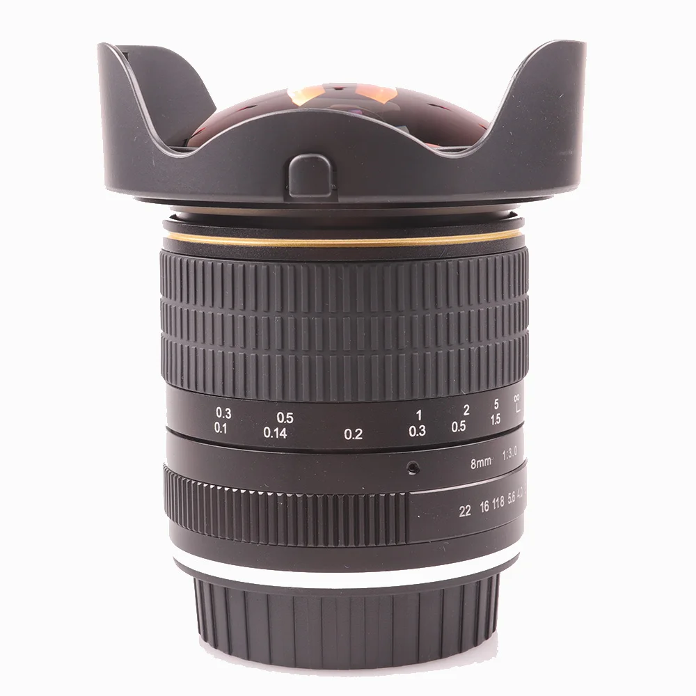 Lightdow 8 мм F3.0 ультра Широкий формат Fisheye объектив для цифровой зеркальной камеры