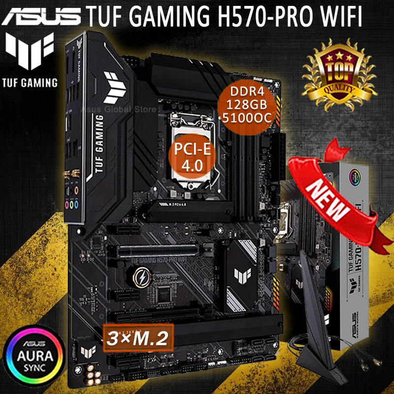 Asus LGA 1200 TUF GAMING H570 PRO WIFI материнская плата для настольного компьютера Intel 10/11TH Gen PCI E 4