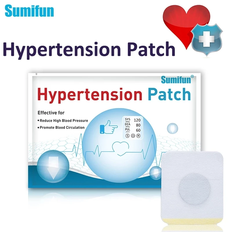 

6/24pcs Hypertension Patch Herbal Reduce High Blood Pressure Clean Blood Vessel Plaster Hypertension Care Products Health Care